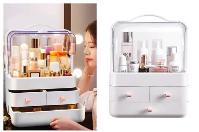Organizer box cosmetici 3 cassetti maniglia antipolvere espositore makeup LD-288 - Immagine 1 di 4