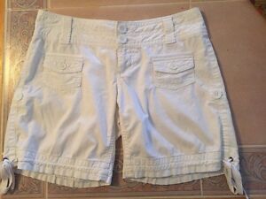 Candies White Shorts With Front Button Sailor Accent Size 1