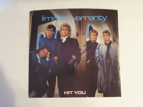 Signed Autographed 45 Record Sleeve Limited Warranty Hit You By All 5 Cover