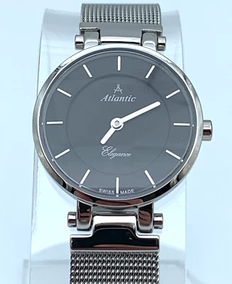 Atlantic Elegance Small Ladies Quartz Watch 29035.41.61 Black MSRP $300 - Image 1 of 4