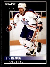 1992-93 Pinnacle Petr Klima Edmonton Oilers #344