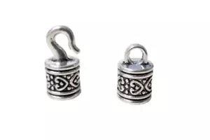 Large Hook And Eye Clasps Pewter Paracord Kumihimo Finding, 7mm Diameter, 2 Pair - Picture 1 of 1