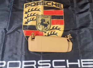 03 - 10 PORSCHE CAYENNE LH Driver Sun Visor Shade w Sunroof TAN OEM 7L5857551DF - Picture 1 of 6