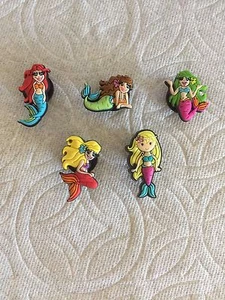 MERMAID JIBBITZ MERMAID SHOE CHARMS FITS CROCS MERMAID GIRL CLOG CHARMS - Picture 1 of 6