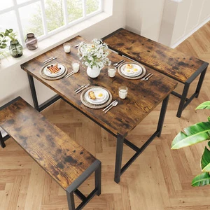 Kitchen Table and Dining Room Table Set, Wood Elegant Kitchen Sets for 4 - Picture 1 of 18