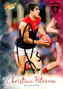 Signed 2018 MELBOURNE DEMONS AFL Card CHRISTIAN PETRACCA - Picture 1 of 3