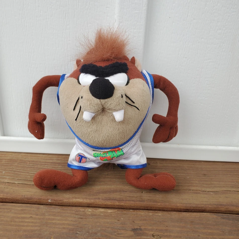 Peluche de colección TAZ SPACE JAM TASMANIAN DEVIL 1996 Warner Bros peluche 10 pulgadas Foto 1 de 4