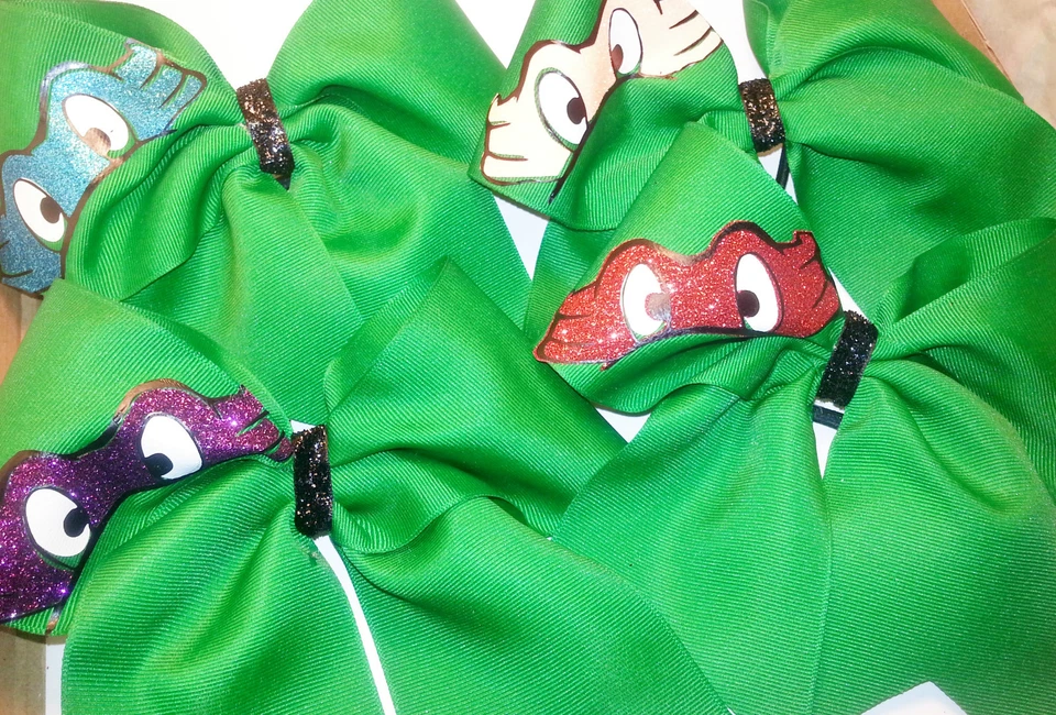 Lote de los 4 lazos para el pelo de tortugas ninja adolescentes mutantes  Foto 1 de 4