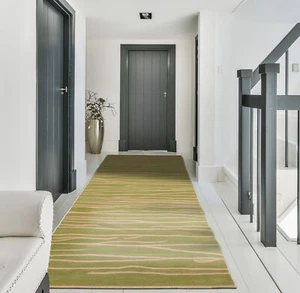 Michaelian & Kohlberg 2'8''x9'10" Runner Hand Knotted Graphic Tibetan Wool Rug - Picture 1 of 8