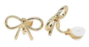 Lindos pendientes con clip de arco grande de cobre para mujeres niñas niños - Imagen 1 de 5