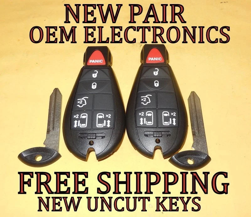 NUEVO PAR 08 09 10 DODGE GRAND CARAVAN MANDO A DISTANCIA SIN LLAVE FOBIK PARA 05026099 Foto 1 de 1