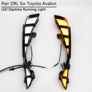 For Toyota Avalon 2019+ LED DRL Daytime Running Light Driving Lamp w Turn Signal - Picture 1 of 10