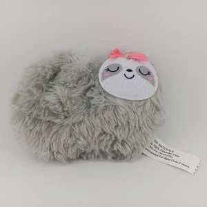 The Brass Key Inc. - Stuffed Animal Plush Doll - Fluffy Girl Sloth w/ Bow - 5" - Picture 1 of 5