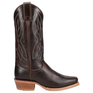Justin Boots Mayberry Embroidered Square Toe Cowboy Womens Brown Casual Boots C - Picture 1 of 5