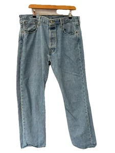Levi’s 501 Size W38” L32” Blue Denim Jeans Button Fly Mens - Picture 1 of 10