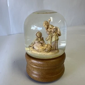 Fontanini Musical Nativity Holy Family Glitterdome Snowglobe Italy Roman 1988 - Picture 1 of 9