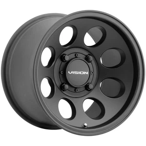 17x9 -12 Vision 56 Midway 5x135 Satin Black Wheels (Set of 4) - Picture 1 of 3