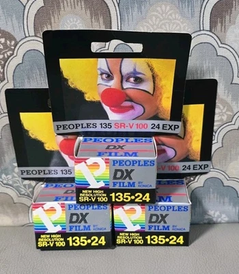 Lote de 3 Peoples Konica DX SR-V 100 películas impresas en color 24 exp. Foto 1 de 2