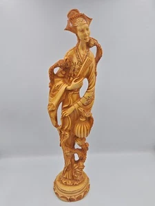 Estatuilla de resina antigua china oriental vintage adorno imitación hueso - Imagen 1 de 6