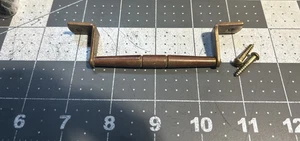 Unbranded Antique Brass 3" pull handle w/4" ctrs w/brass attachment hardware - Picture 1 of 3