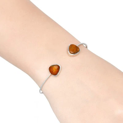 Brazalete Brazalete Brazalete Joyería Raro Cady Mountain Ágata 925 Plata Esterlina B-1004 Foto 1 de 4