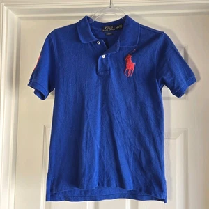 Polo Ralph Lauren blu ragazzo taglia M 10-12 big pony polo maniche corte - Foto 1 di 6