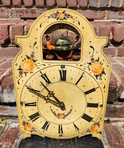 Vtg Rombach & Haas SIGNED Hand Painted Black Forest Cuckoo Clock Kapuziner WORKS Cover