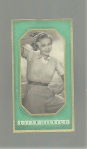 1937 BUNTE FILMBILDER FILM STARS #328  LUISE ULLRICH  NM  GREILING CIGARETTES