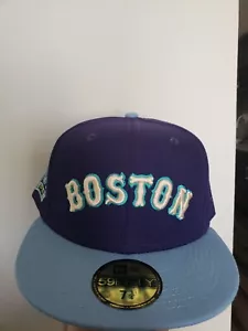 Boston Red Sox Hat Cap 2004 World Series Patch Purple 59Fifty Size 7 3/4 New Era - Picture 1 of 8
