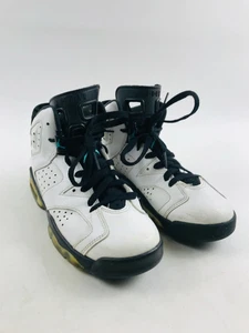 Nike Air Jordan Shoes Youth Size 5Y Retro BG White Hyper Jade 384665-122 Lace Up - Picture 1 of 11