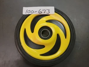 Moto de nieve 6,5" de diámetro Rueda loca suspensión Bogie eje X 0,75" 6 1/2"x 3/4" amarillo - Imagen 1 de 2