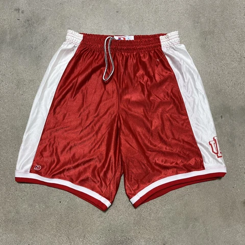Vintage 90s Indiana Hoosiers NCAA Dodger USA Red Basketball Shorts Men's XL Cover