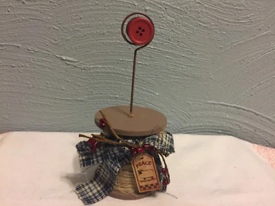 Rustic Metal Wire Spool Photo Picture Holder  - Image 1 of 2