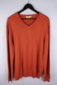Camel Active Men Jumper Knit Casual Orange Cotton Pullover size L - Picture 1 of 8