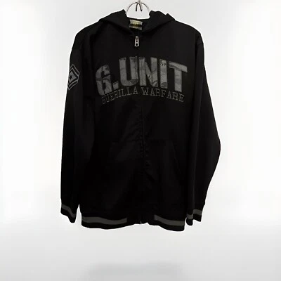 Sudadera con capucha vintage G-Unit Y2K Gunit cremallera completa para hombre mediana Gorilla Warfare negra Foto 1 de 4