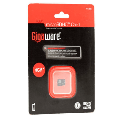 Gigaware 4GB MicroSDHC Memory Card - New In Package - Image 1 of 3