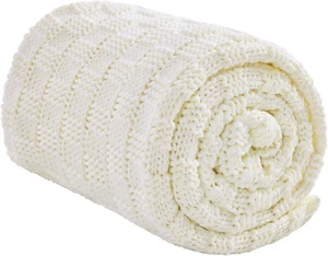 Knitted Weighted Blanket for Adult, No Beads Heavy Blanket 50” X 60'' 10Lbs, Bre - Picture 1 of 7