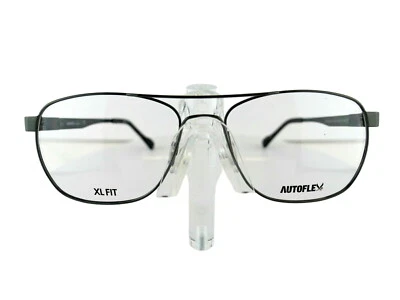 AUTOFLEX 113 (001) BLACK 59-17-150 XL FIT MEMORY TITANIUM Eyeglass Frames - Image 1 of 4