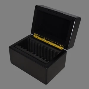Wood Storage Box for 10 Certified Coin Slabs PCGS NGC ANACS Premier Elite Black - Picture 1 of 2