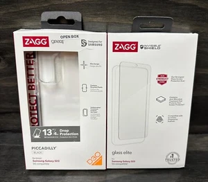 Custodia ZAGG Gear4 Piccadilly trasparente/nera e protezione schermo ZAGG Samsung Galaxy S23 - Foto 1 di 4