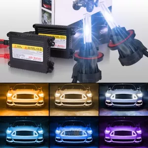Pair 10000K Xenon HID Kit Conversion Dual beam Halogen High & HID Low 9008 H13 - Picture 1 of 15