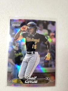 2024 Topps Stadium Club O’Neil Cruz Chrome Refractor #292 Pittsburgh Pirates NM - Picture 1 of 2
