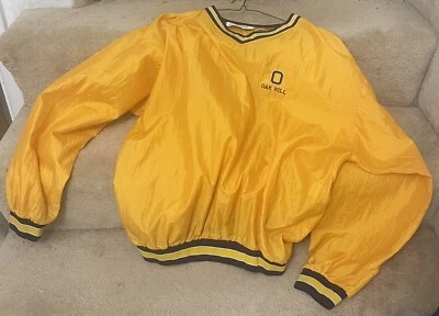 Vintage 80’s Oak Hill Swayzee Sweetser Converse Wind Breaker, XL Gold Navy, USA - Image 1 of 4