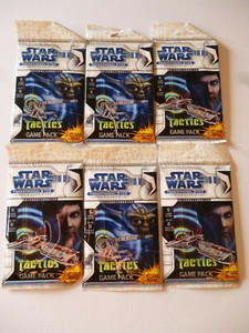 Lot x 6 Star Wars PocketModel TCG Tactics Game Pack - The Clone Wars