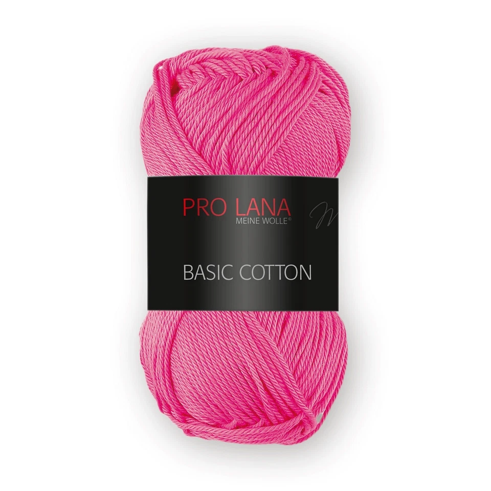 pro Lana Basic Cotton Uni Baumwollgarn 50g Farbwahl 36 Pink