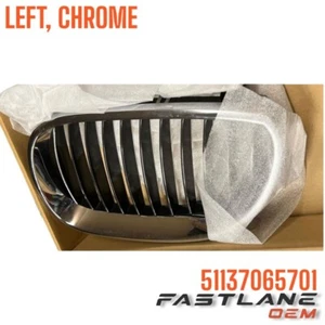 2005-2010 BMW 5 SERIES FRONT GRILLE LEFT CHROME USED OEM 51137065701 - Picture 1 of 8