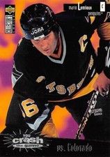1996-97 Collector's Choice Crash the Game Silver #C5B Mario Lemieux /vs Colorado