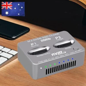 Dual-Bay M.2 NVME SSD Clone Gen2X 20Gbps NVME Docking Station M.2 M.3 NVME PCI-E - Afbeelding 1 van 12