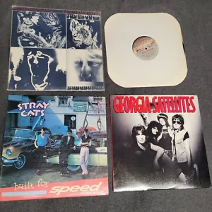 Kiss Rolling Stones Georgia Satellites Stray Cats 4 Vinyl Record Set Good - Picture 1 of 4