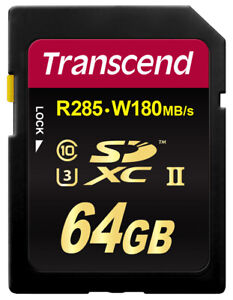 Transcend High Speed SDXC 64GB 700S Speicherkarte 4K Class10 U30 UHS-II